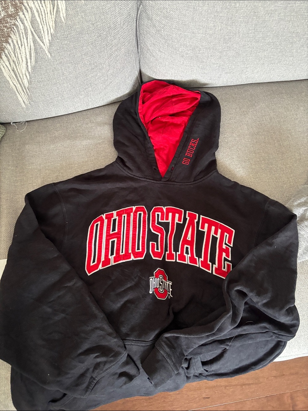 Ohio State Black & Red Hooded Sweatshirt